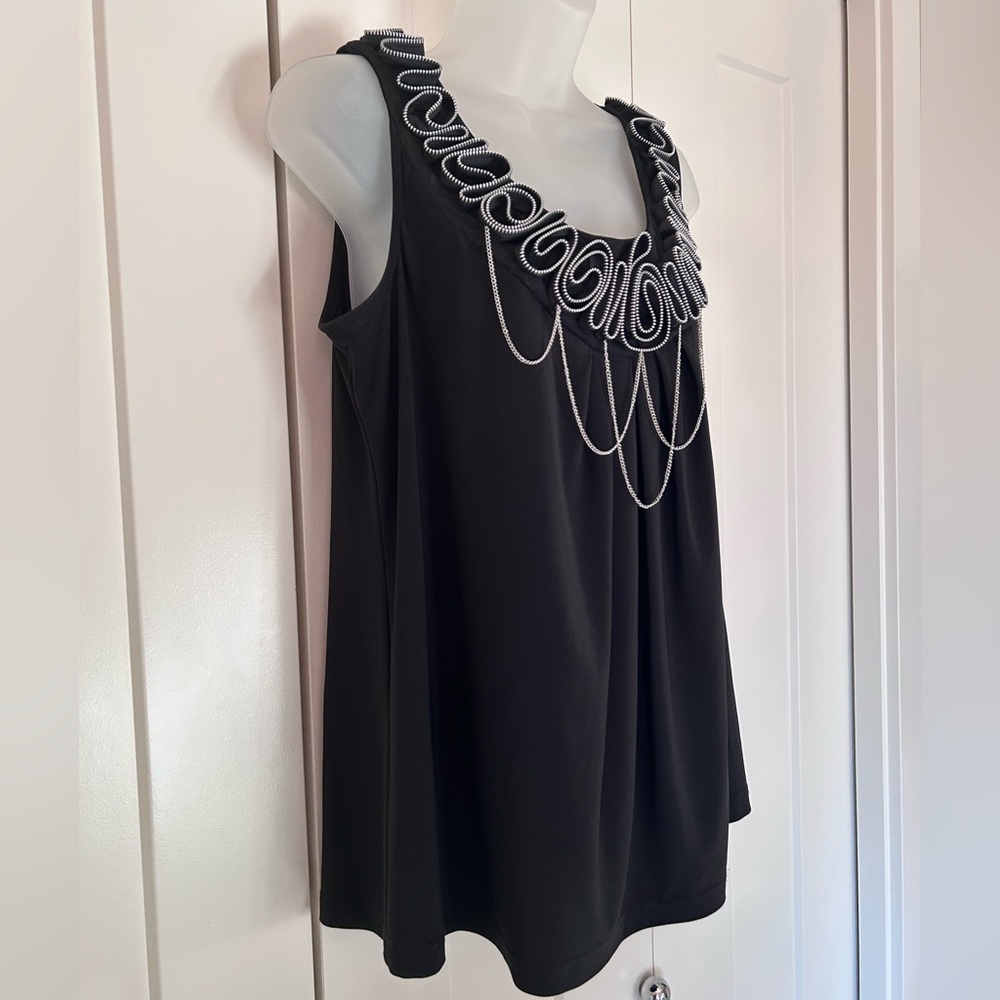 R&M Richard’s stretchy sleeveless tunic with fun zipper embellishment 16 - Picture 3 of 10